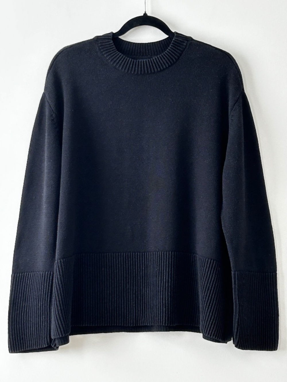 Gap 100% Cotton Black Crewneck Sweater